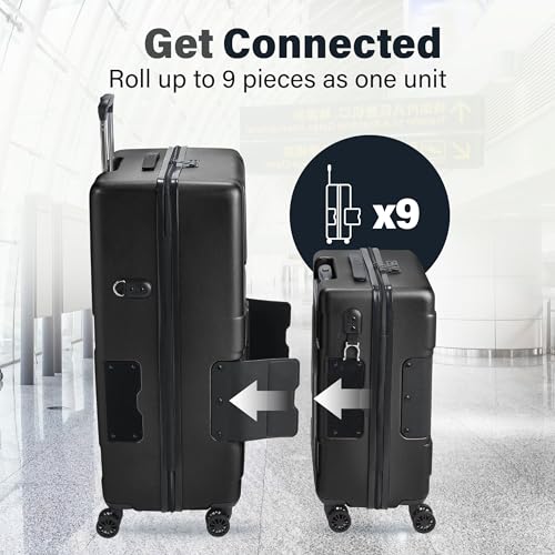 Patented Connecting Hard Shell 2 Piece Luggage Set (2 Count)
