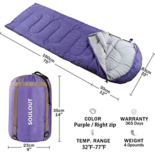3 4 Season Sleeping Bag for Adults & Kids