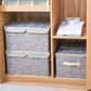 Large Foldable Storage Bins with Lids Fabric Decorative Storage Box Cubes Organizer Containers Baskets with Cover Handles Removable Divider for Home Bedroom Closet 17.3x11.8x9.8 Inch 3 Pack (3 Count)