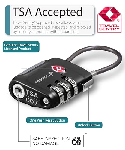 TSA Approved Cable Luggage Locks