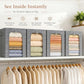 Blanket Storage Bins with Metal Frame for Closet (6 Count)