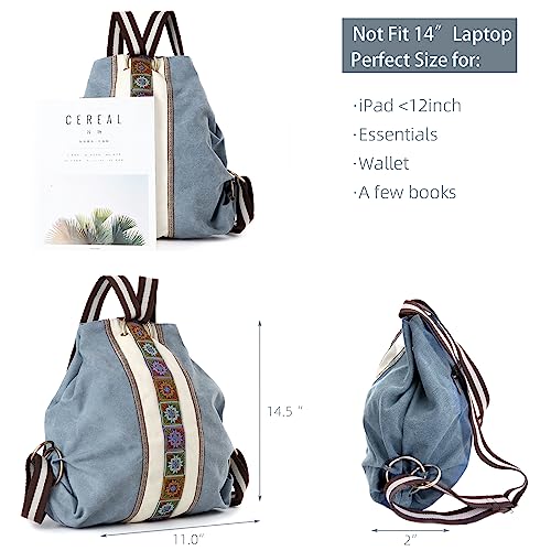 Women Canvas Backpack Daypack Casual Shoulder Bag