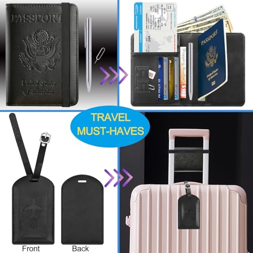 Passport Holder With Luggage Tag (4 Count)