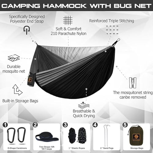Camping Hammock with Mosquito Net