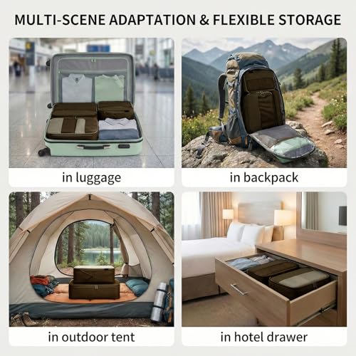 4 Piece Compression Packing Cubes for 3 (4 Count)