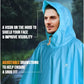 Hooded Rain Poncho for Adult Waterproof Lightweight Raincoat