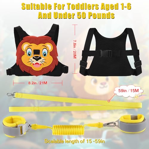 Toddlers Leash + Anti Lost Wrist Link Child Kids Safety Harness Kids Walking Wristband Assistant Strap Belt for Boys Pink Christmas Gift