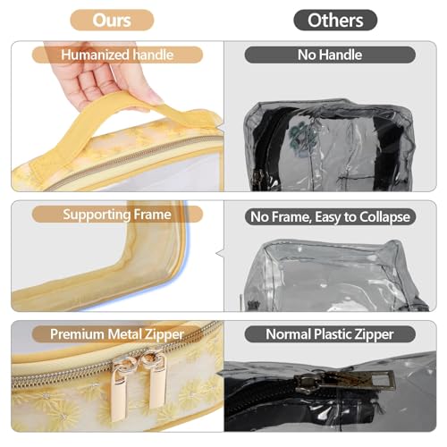 Clear Makeup Bag Travel (3 Count)