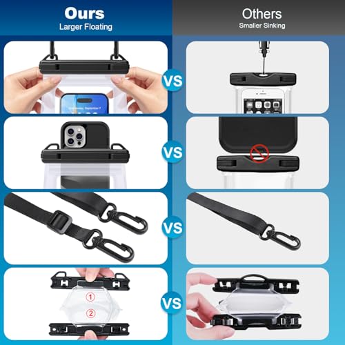 2 Pack Large Waterproof Phone Pouch