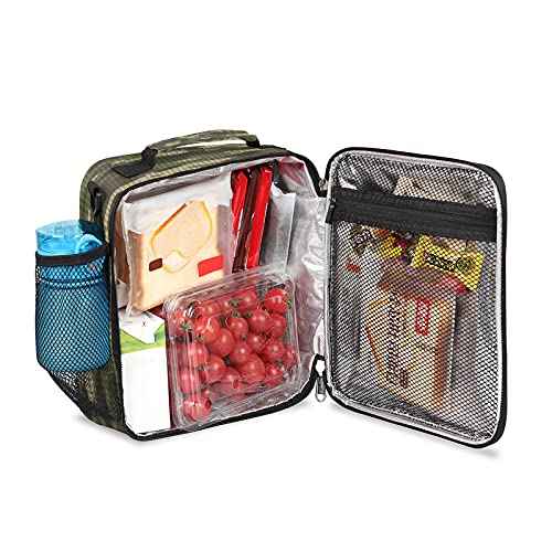 Camo Insulated Lunch Bag for Kids Students Lunch Box Meal Holder Camouflage Green Reusable Cooler Bag for Boys Thermal Lunch Box for School Picnic Travel Outdoor (Camo)