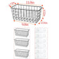 3 Set LeleCAT Adhesive Over the Cabinet Door Wire Baskets for Organizing for Kitchen Food Pantry Bathroom Shelf Storage No Drilling Wall Mounted (3 Count)