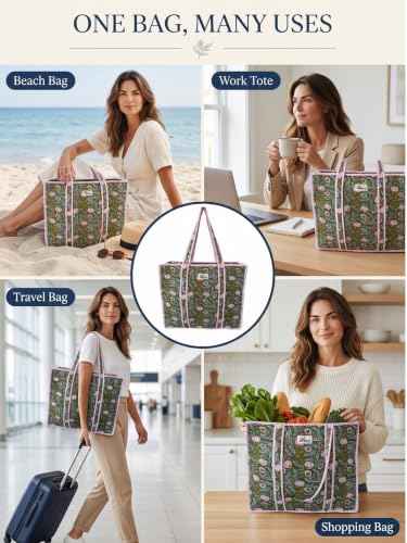 100% Cotton Quilted Tote Bag For Women