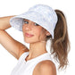 Womens Sunblocker UPF 50 Wide Brim Ponytail Sun Hat