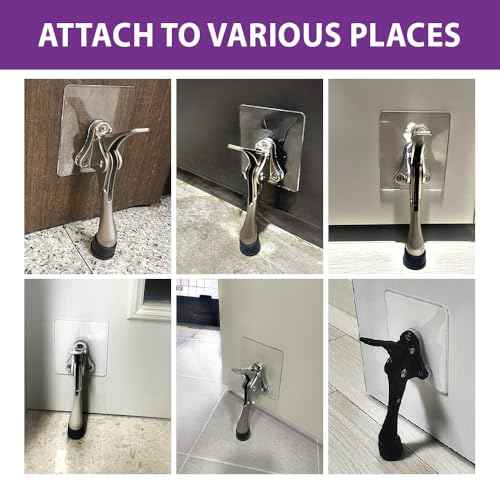 HASHI 6 Inch Kickdown Door Stopper No Drilling
