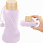 Collapsible Water Bottles,650ml,Leak Proof,Reuseable BPA Free Silicone Foldable Water Bottles,Durable Lightweight for Travel Gym Camping Hiking,Compact Size Portable Sports Water Bottle (Purple)
