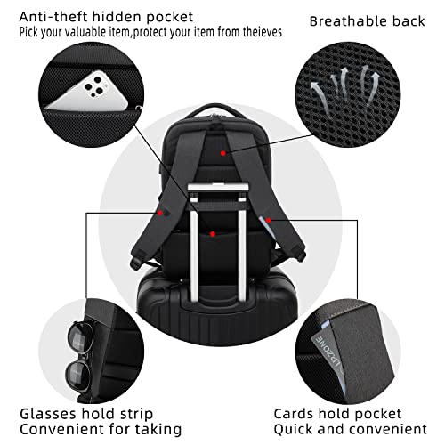 17 Inch Laptop Backpack for Travel Water Resistant College Backpack for Men Women Laptop Bag with USB Charging Port