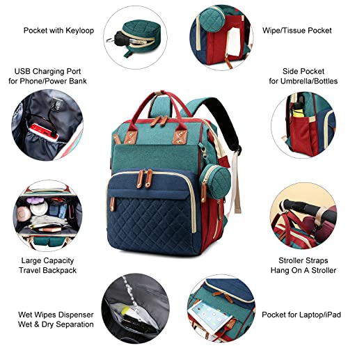 Diaper Bag Backpack with Changing Station