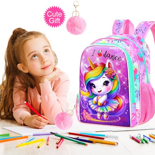 13" Unicorn Toddler Backpack for Girls