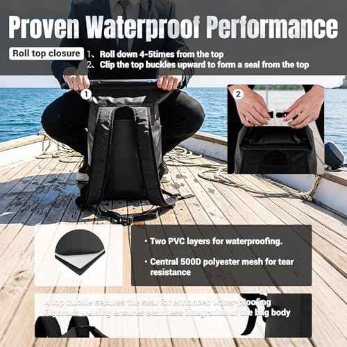 20L Waterproof Dry Bag Boating Backpack for Travel Hiking Camping Kayaking Hiking Swimming Floating Submersible Dry Bag charcoal black