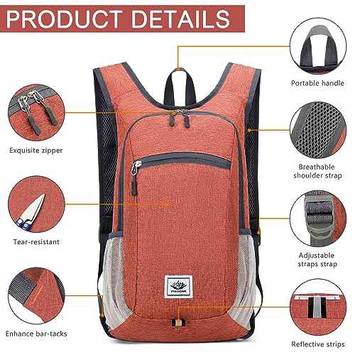 15L Lightweight Hiking Backpack Foldable Small Travel Backpack