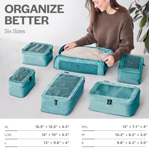 Compression Packing Cubes for Travel (6 Count)
