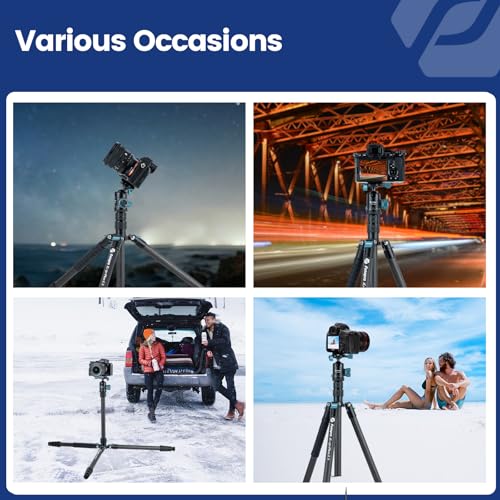 73" 185cm Carbon Fiber Travel Tripod for Camera