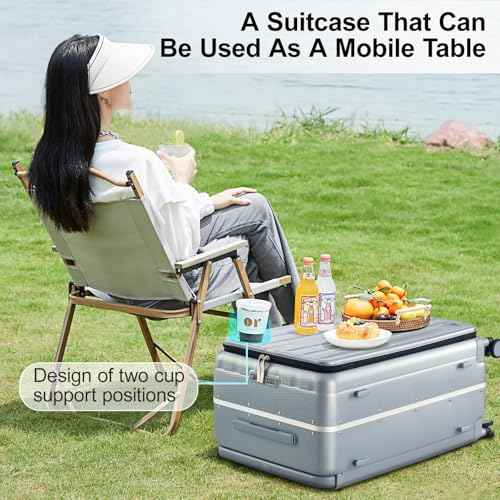 Multifunctional 26 Inch Hard Shell Suitcases with Wheels Travel Approved Luggage Large Rolling Suitcase Checked Luggage for Women Men