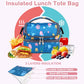 Double Decker Cooler Insulated Lunch Bag Large Tote for Boys