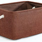 Decorative Basket Rectangular Fabric Storage Bin Organizer Basket with Handles for Clothes Storage