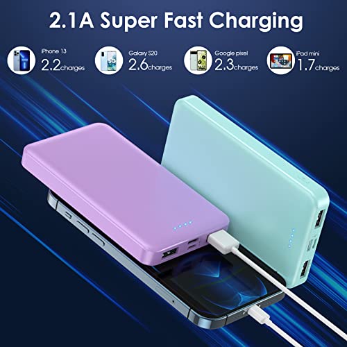 2 Pack]Portable Charger Power Bank 10000mAh