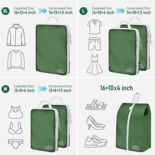 6 Set Compression Packing Cubes