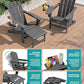 Folding Adjustable Adirondack Chairs with Footrest Set of 2 (2 Count)