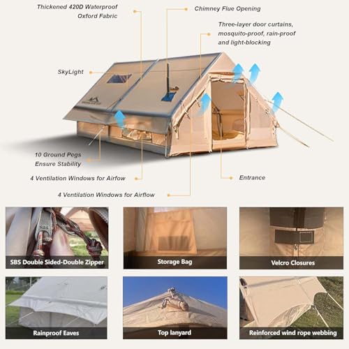 13' x 10' Large Inflatable Tent for Camping 8