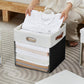 13x13 Inch Ultra Thick Fabric Storage Bins with Lids & Windows (3 Count)