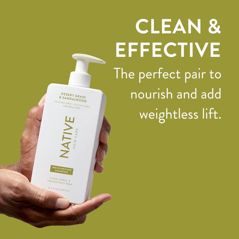Desert Grass & Sandalwood Shampoo and Conditioner Contain Naturally Derived Ingredients (33 Fl Oz)