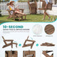 Folding Adjustable Adirondack Chairs with Footrest Set of 2 (2 Count)