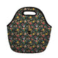 LunchTote Zippered Bag Insulated Neoprene Caddy (English Garden Picnic / Large 4.5 Quart Lunch Tote)