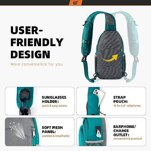 Sling Bag RFID Crossbody Sling Backpack Cross Body Shoulder Bag Travel Hiking Daypack for Women Men