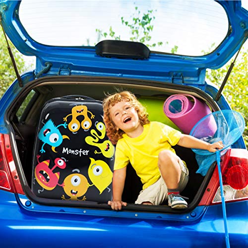 Kids Luggage 12" Toddler Backpack & 16" Travel Suitcase with Wheels (2 Count)