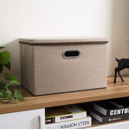 Large Collapsible Storage Bins with Lids [1