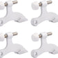 HOMOTEK 4 Pack Hinge Pin White Door Stopper,Adjustable Deluxe Heavy Duty Door Stopper 2-1/2"x1-3/4”,with White Rubber Bumper Tips