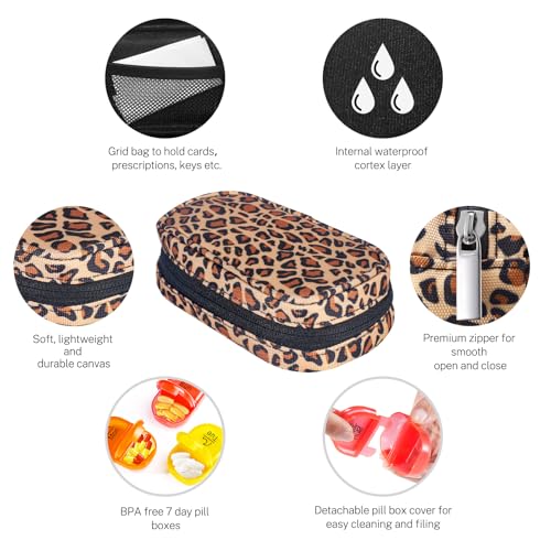 Weekly Travel Pill Organizer 2 Times a Day AM PM Rainbow Pill Box