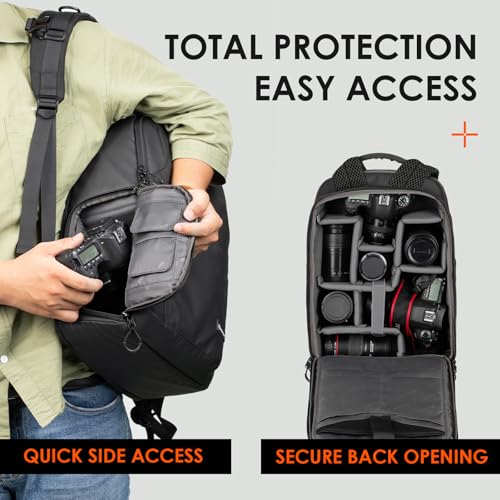 Urban Camera Backpack for Photographers Compact 12.5L Black TRL