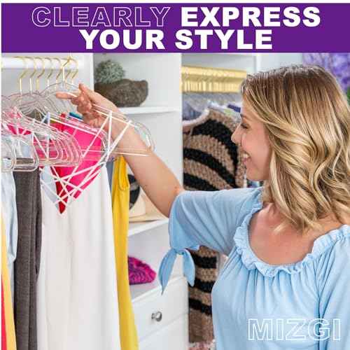 Premium Clear Invisible Acrylic Hangers (60 Count)