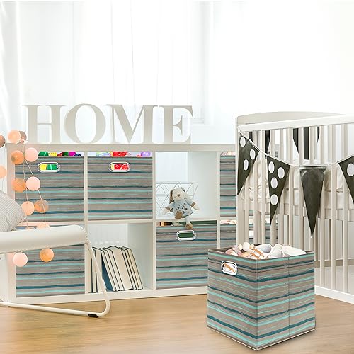 13 Inch Foldable Cube Storage Bins with Handles (3 Count)