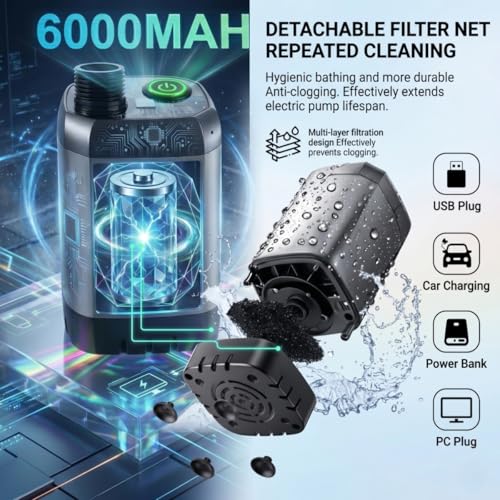 Portable Shower for Camping with 1500W Heater