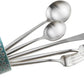 Matte Silver Silverware Set,Gugrida 5-Piece 18/10 Stainless Steel Satin Finish Flatware Set,Kitchen Utensil Set,Tableware Travel Cutlery Set for Camping Office or School Lunch, Dishwasher Safe