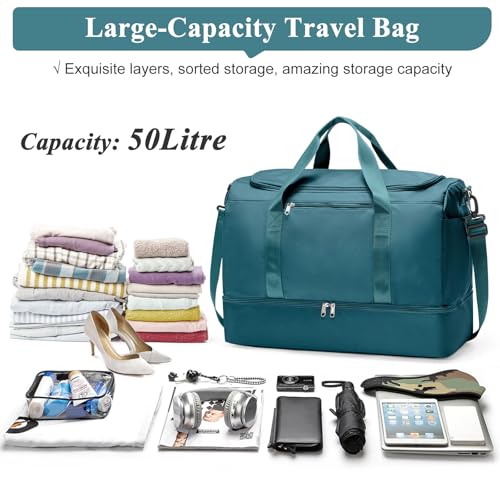 Travel Duffle Bag with Shoes Compartment