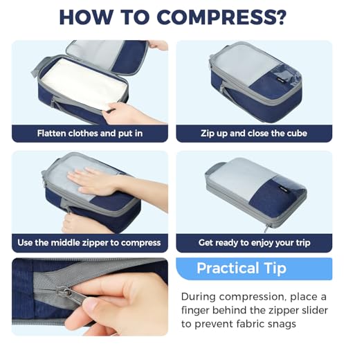 Lightweight Compression Packing Cubes for Travel