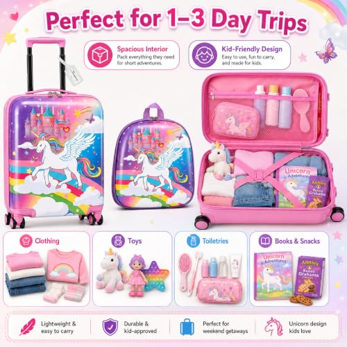 4 Pcs Kids Luggage Set (4 Count)